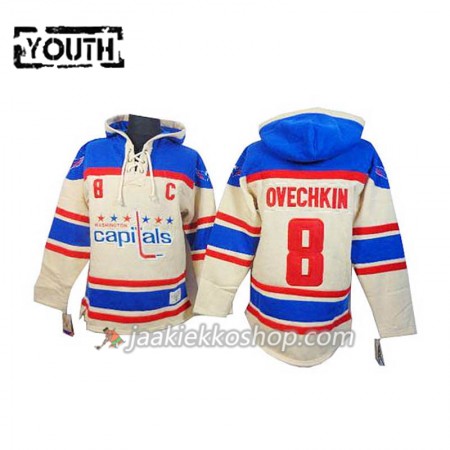 Lapsille NHL Washington Capitals Alex Ovechkin 8 Cream Sawyer Hooded Sweatshirt